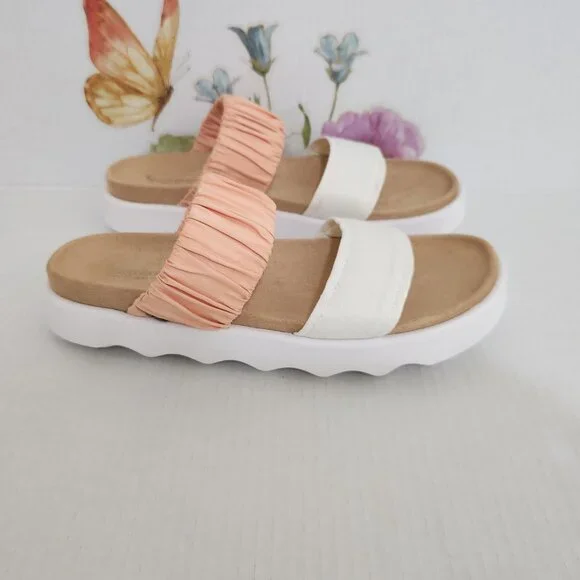 Koolaburra by UGG Tayla Size 8 Double Band Slide Slip-on Sandals - Picture 3 of 10